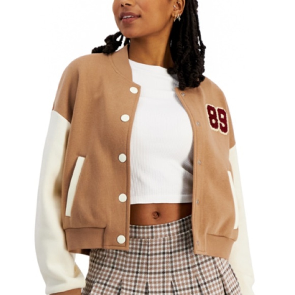 Hippie Rose Juniors Varsity Lightweight Bomber Sweater Jacket